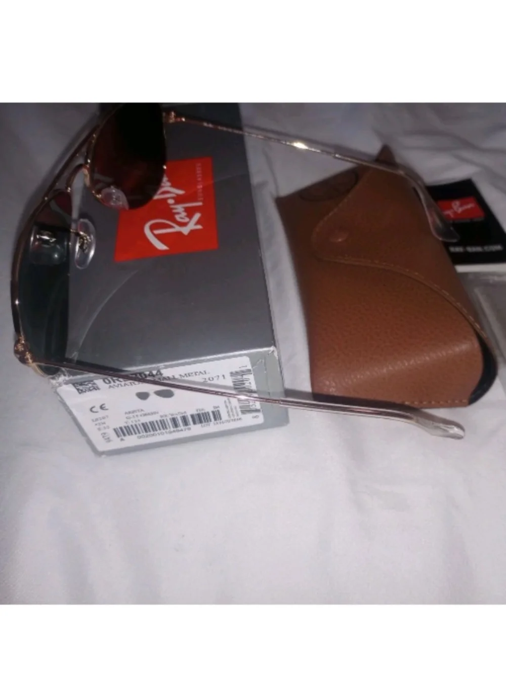 Ray-Ban Unisex Aviator Small Metal Gold Sunglasses (RB3044) Gold/G-15 Green, New